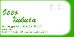 otto kukula business card